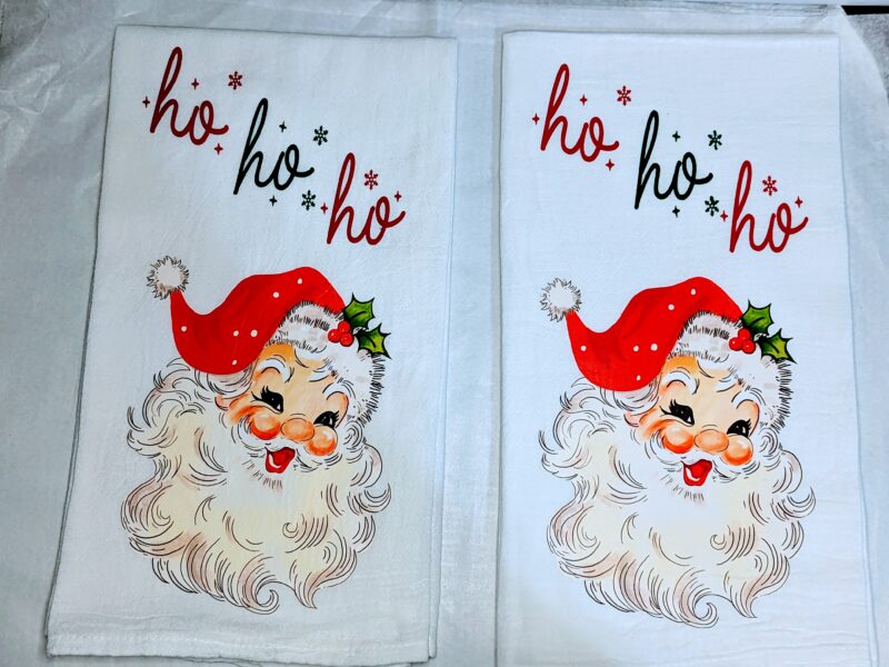 Santa Flour Sack Towels - Pair